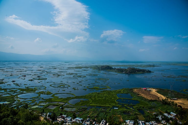 Loktak lake is large fresh water lake in india